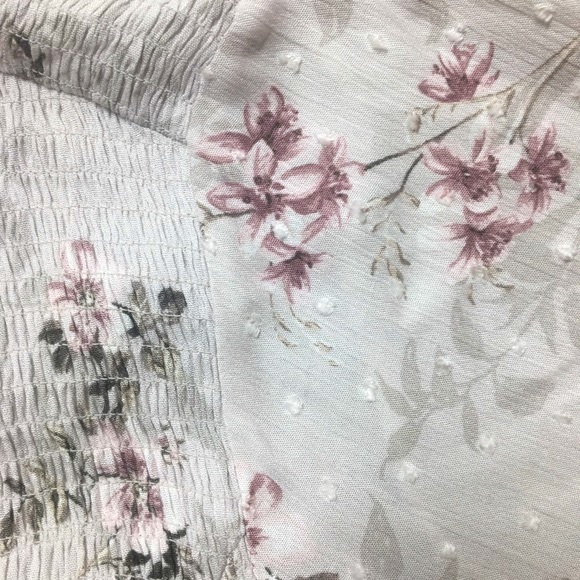 Torrid Victorian Babydoll Crinkle Gauze Midi Top Blouse Floral Ivory Plus Size 3 - Picture 8 of 16